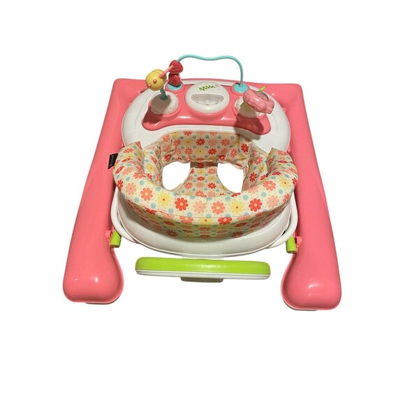Baby Trend 4.0 Daisy Burst Activity Walker with Walk Behind Bar - Picture 2 of 7